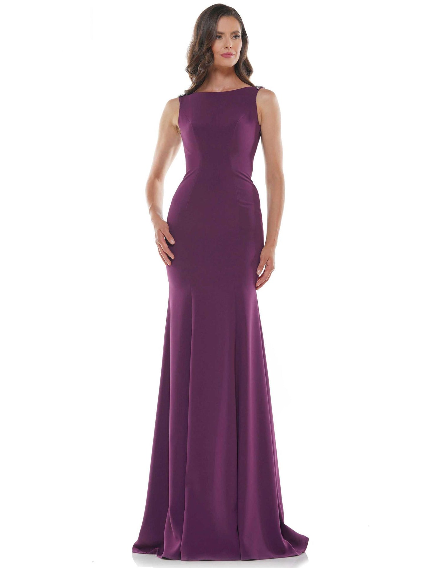 Marsoni by Colors Scoop Neck with Beaded Embellishment Evening Dress M140