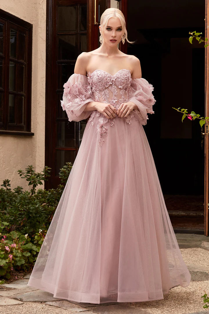 Cinderella Divine 3D FLORAL CORSET GOWN CD962