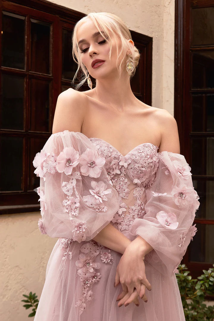 Cinderella Divine 3D FLORAL CORSET GOWN CD962