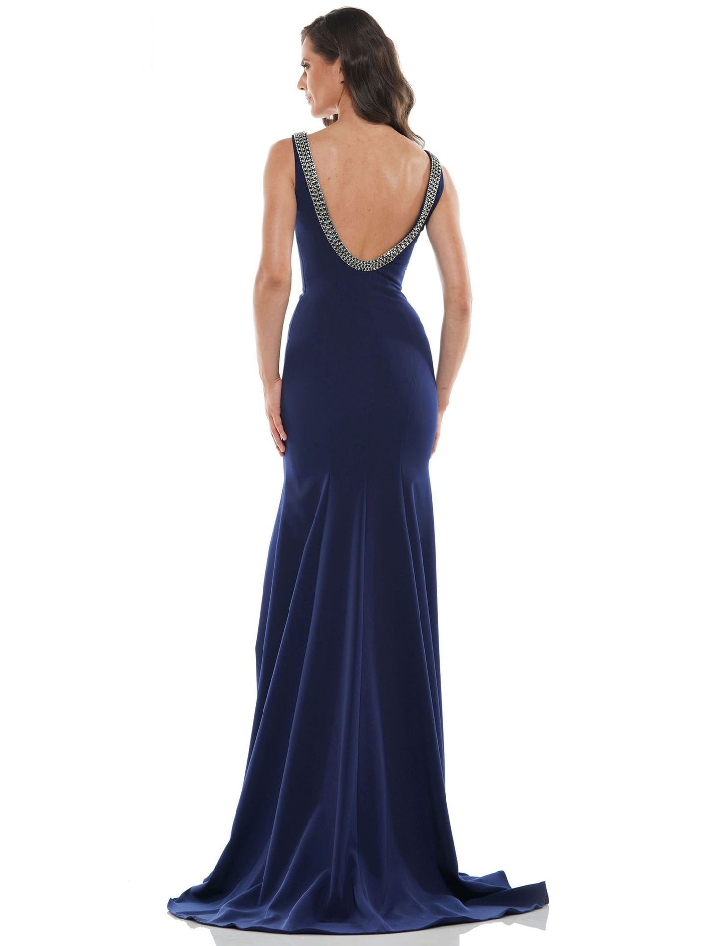 Marsoni by Colors Scoop Neck with Beaded Embellishment Evening Dress M140