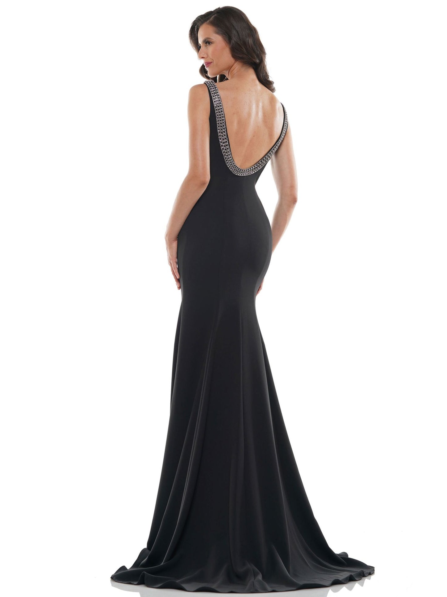 Marsoni by Colors Scoop Neck with Beaded Embellishment Evening Dress M140