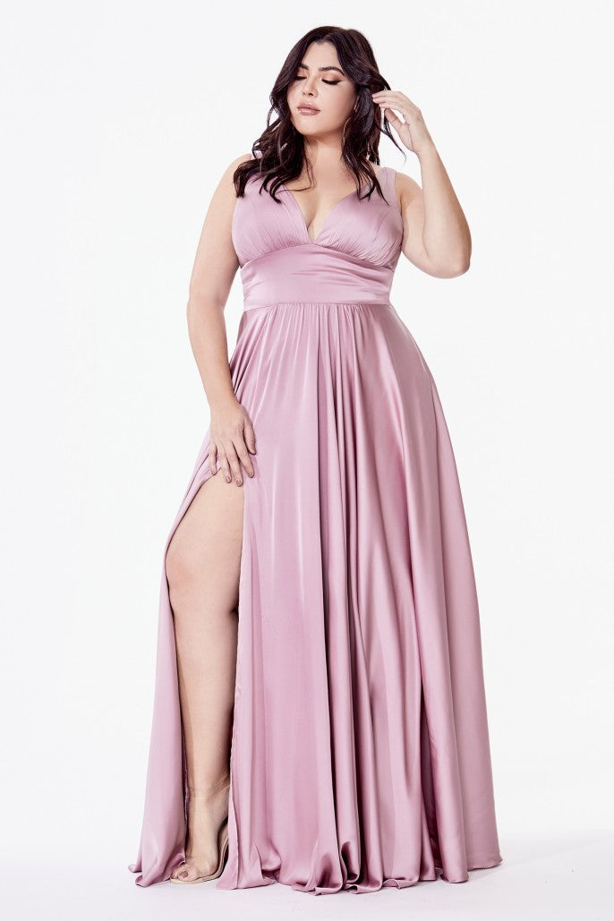 Cinderella Divine Satin A-line Dress Style #7469