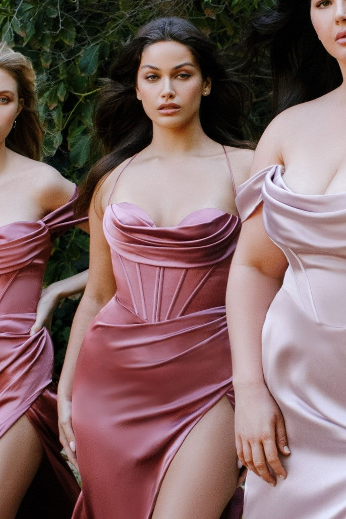 Cinderella Divine Corset Cowl Satin Gown #7483