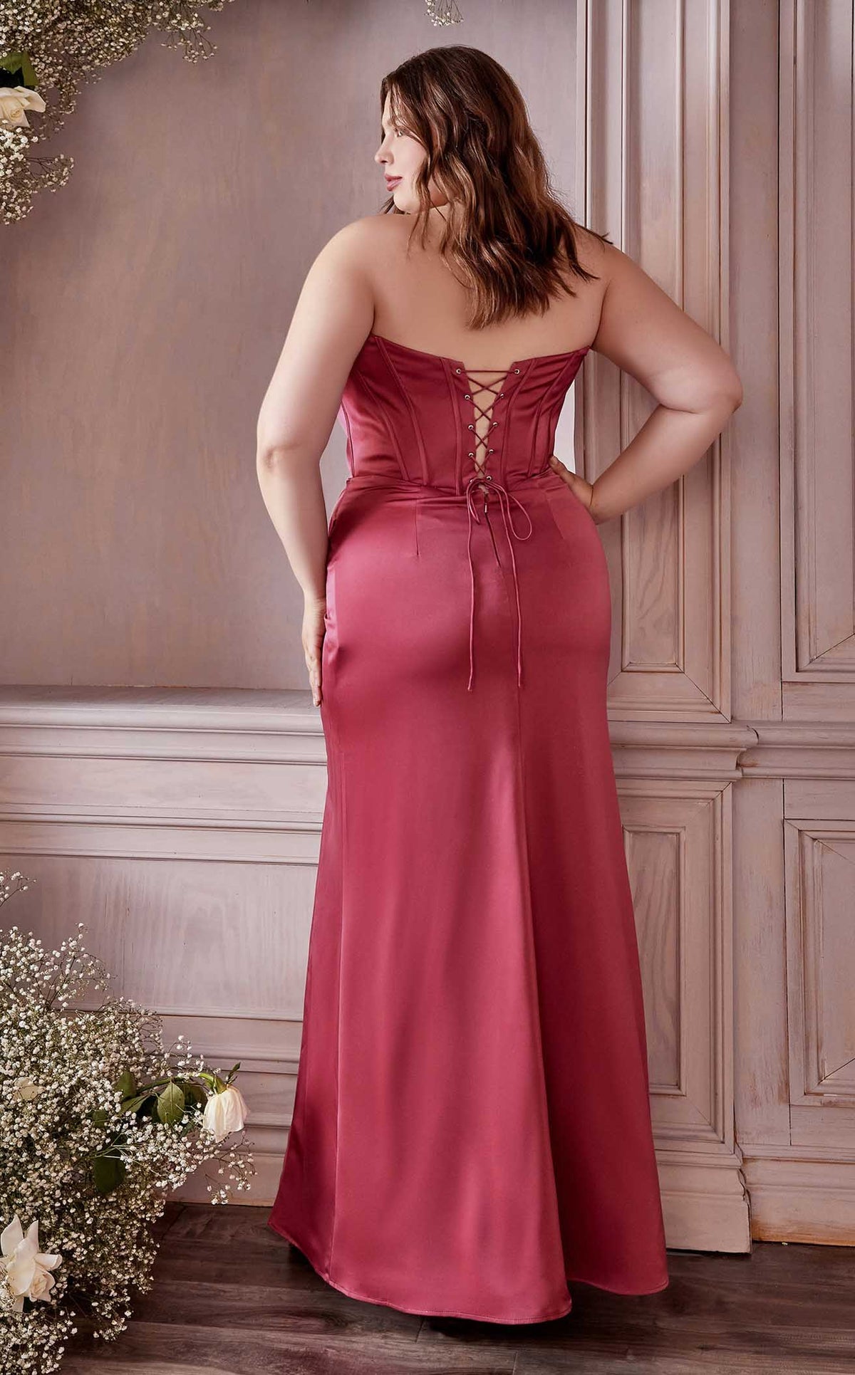Cinderella Divine Satin Corset Wedding Dress Style #7484WC