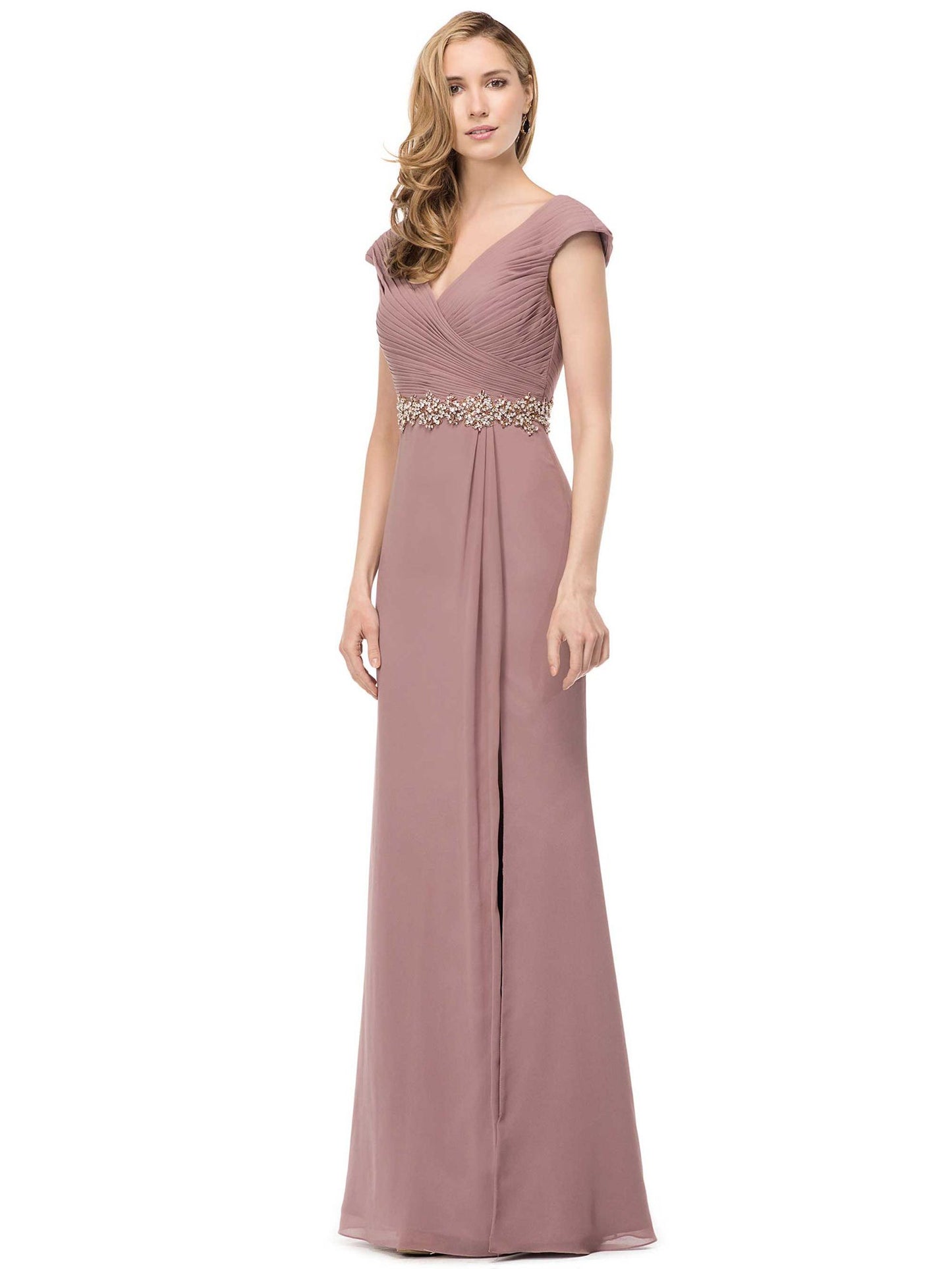 Marsoni by Colors Deep Back with beaded Belt Design Dress M169