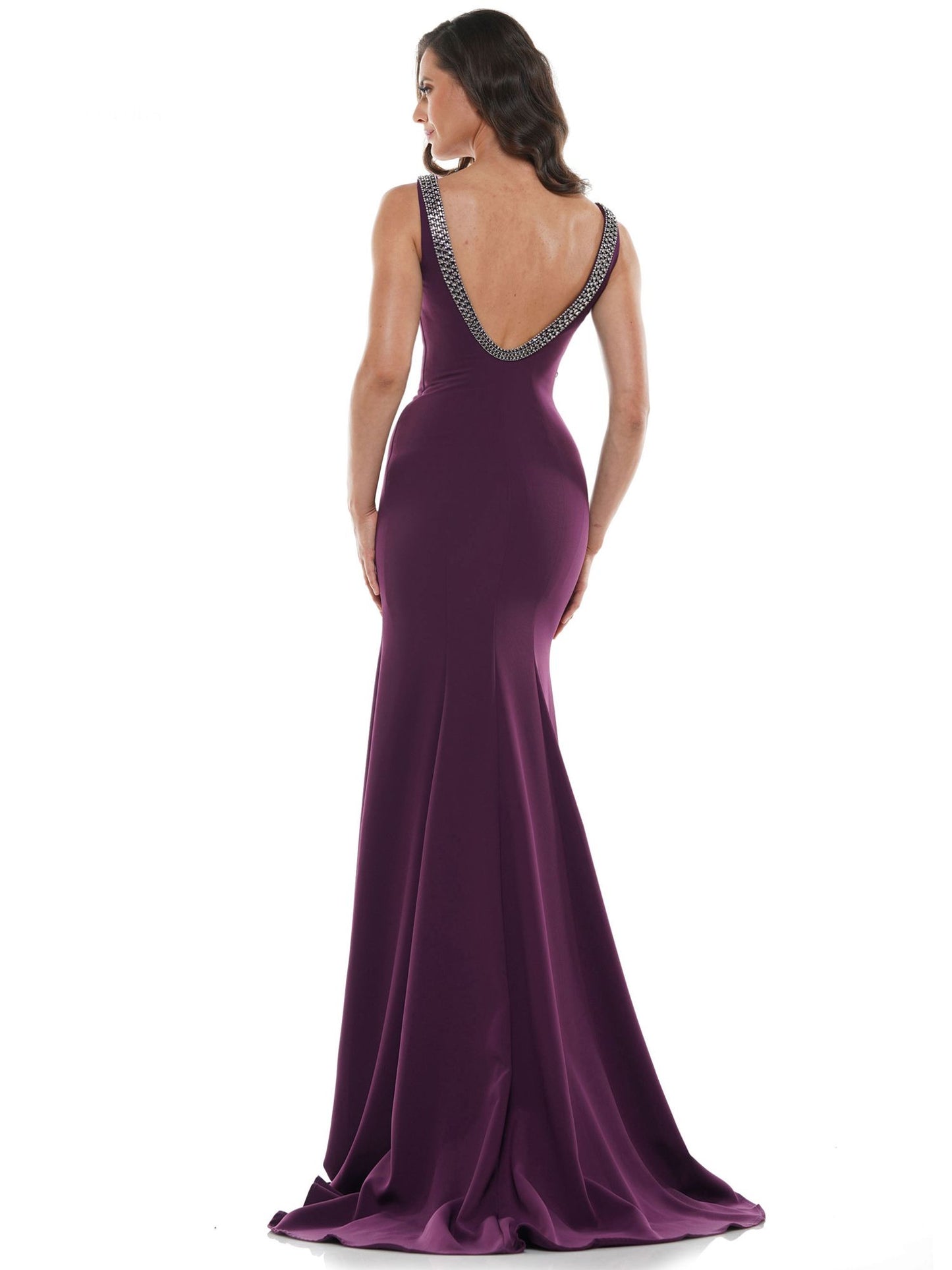 Marsoni by Colors Scoop Neck with Beaded Embellishment Evening Dress M140