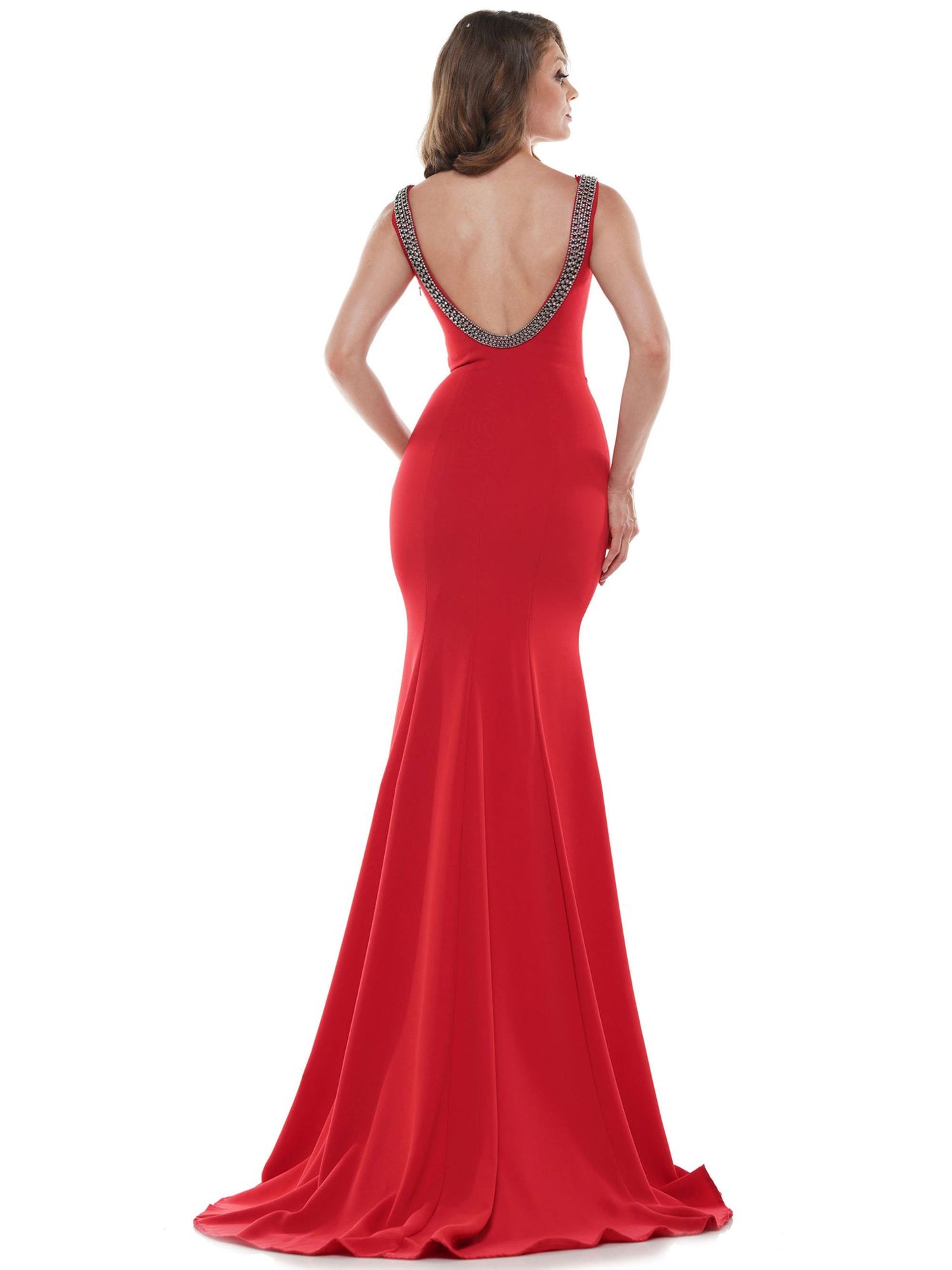 Marsoni by Colors Scoop Neck with Beaded Embellishment Evening Dress M140