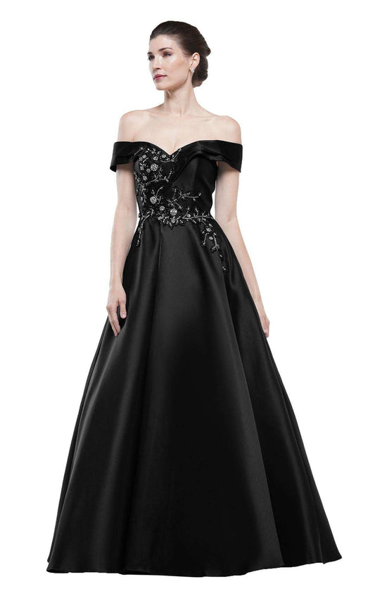 Marsoni by Colors Off-Shoulder A Sweetheart Neckline Gown MV1008