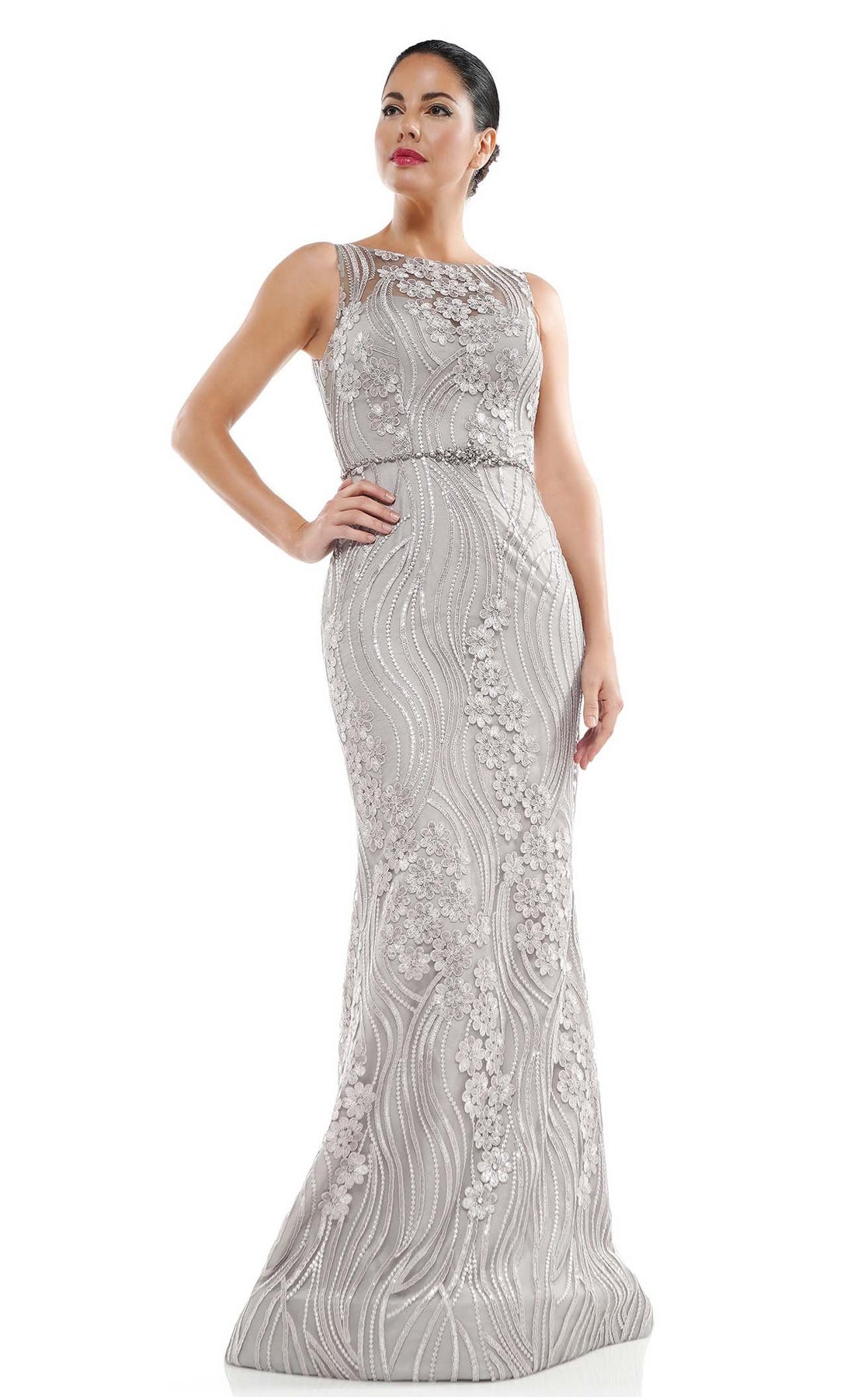 Marsoni by Colors Fashionable bateau neckline glamorous Dress MV1047
