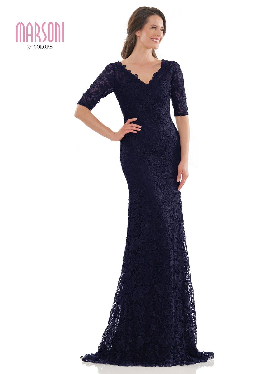 Marsoni by Colors Embroidered Lace Trumpet unbeatable Dress MV1117