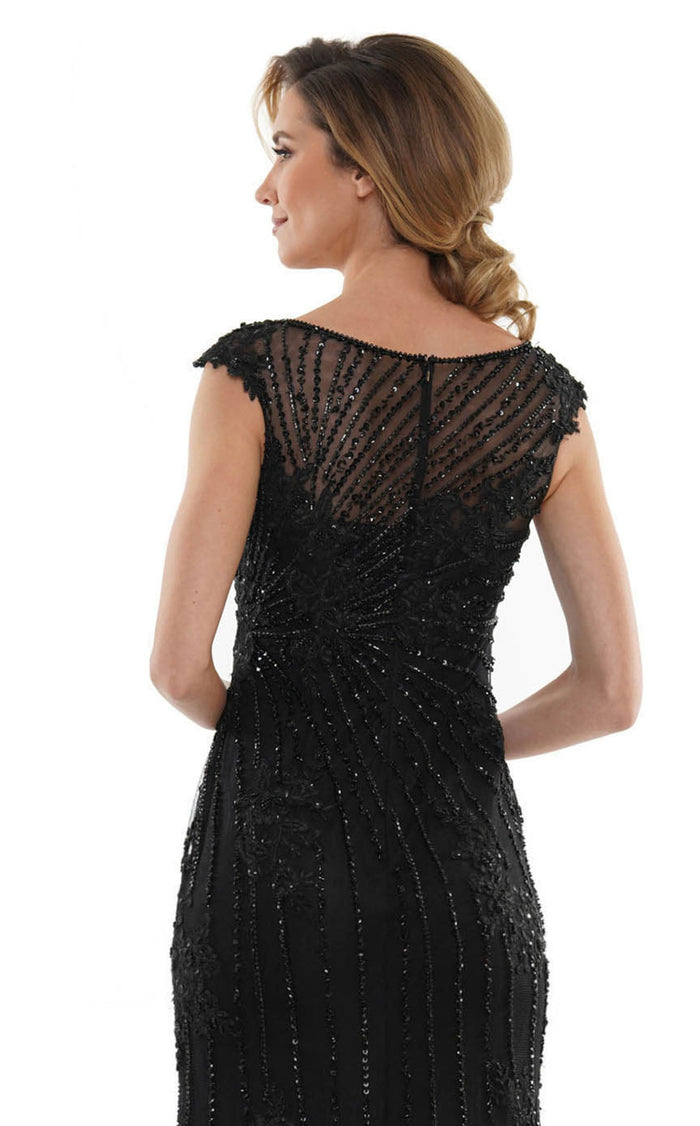 Marsoni by Colors Beaded Tulle Embroidered Mesh/ Lac MV1128