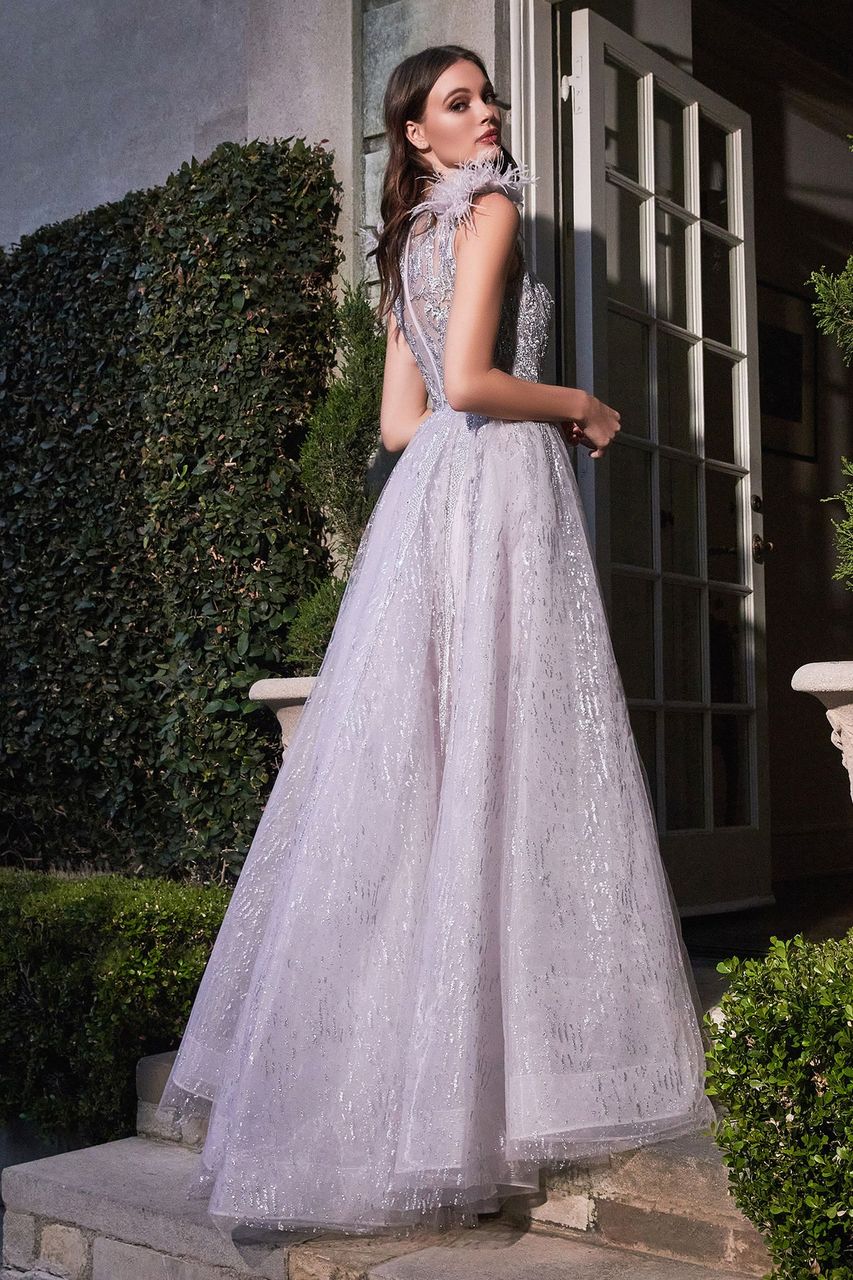 Cinderella Divine - Feather Layered Tulle A-Line Dress Style #B704