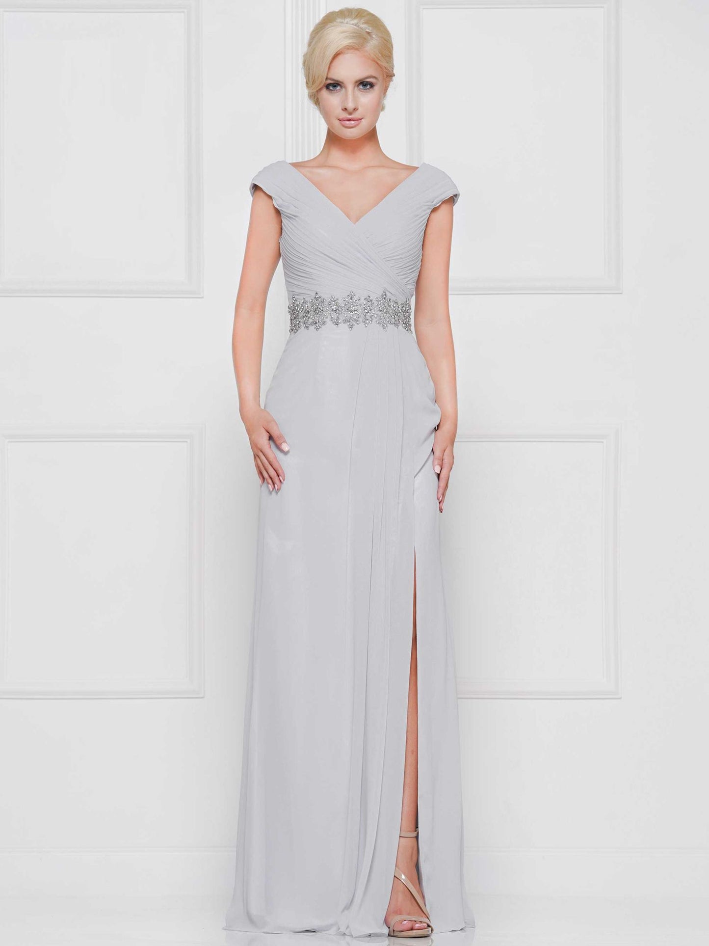 Marsoni by Colors Deep Back with beaded Belt Design Dress M169