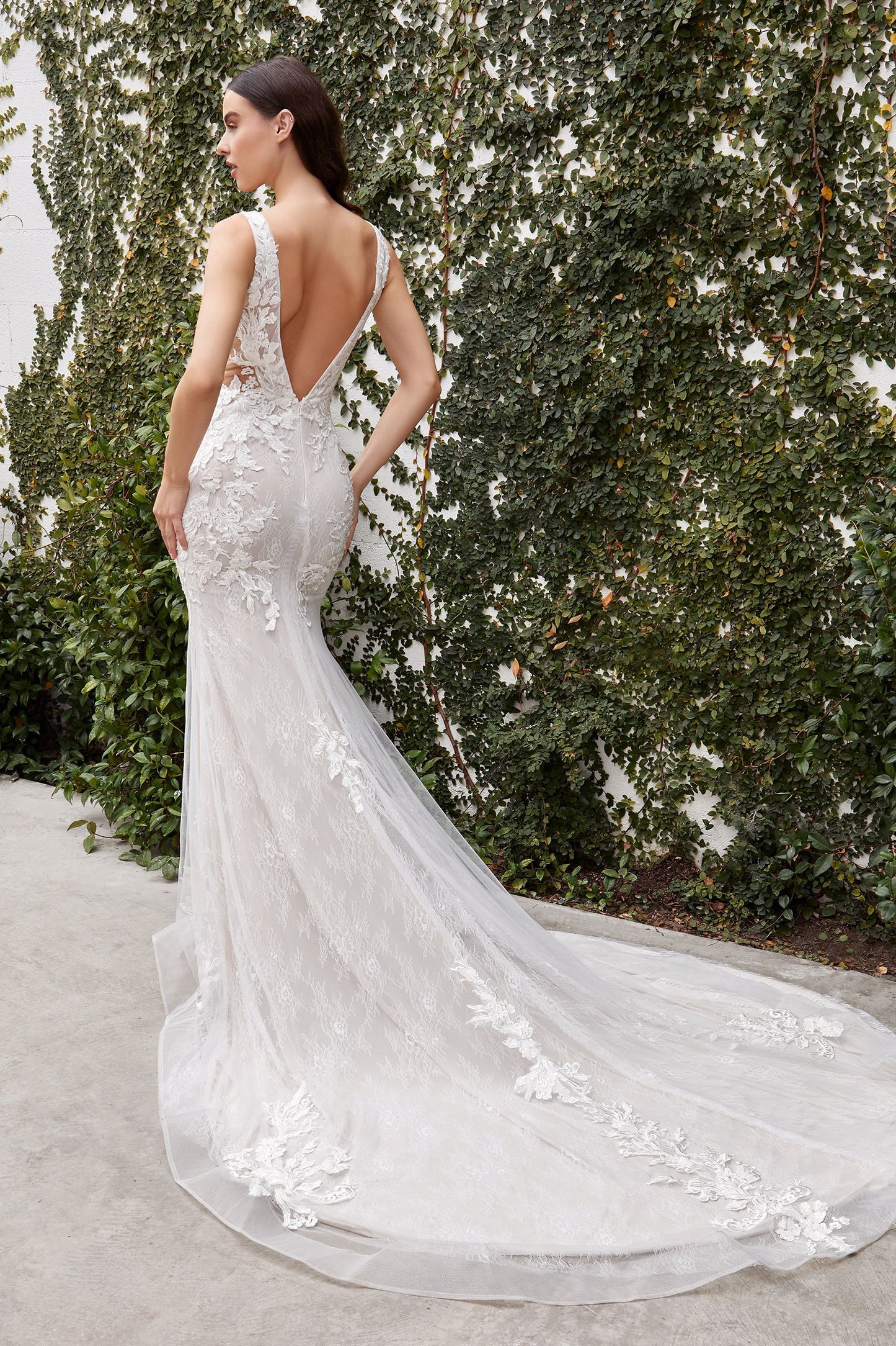Andrea Leo - Avery Lace Wedding Gown with Trail Style #A1072W