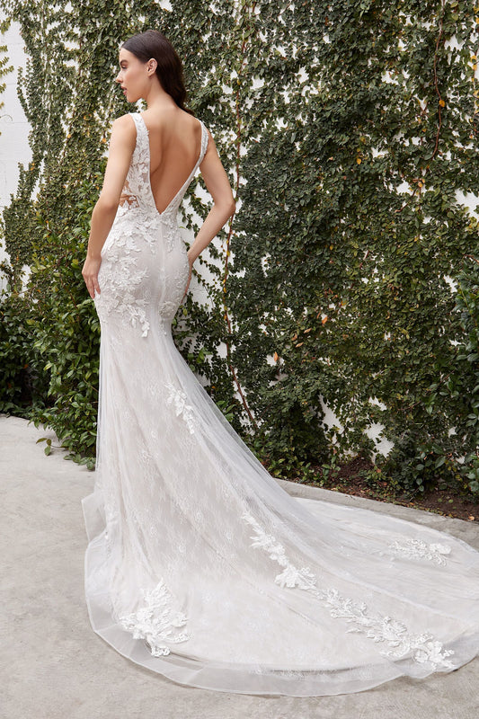 Andrea Leo - Avery Lace Wedding Gown with Trail  Style #A1072W
