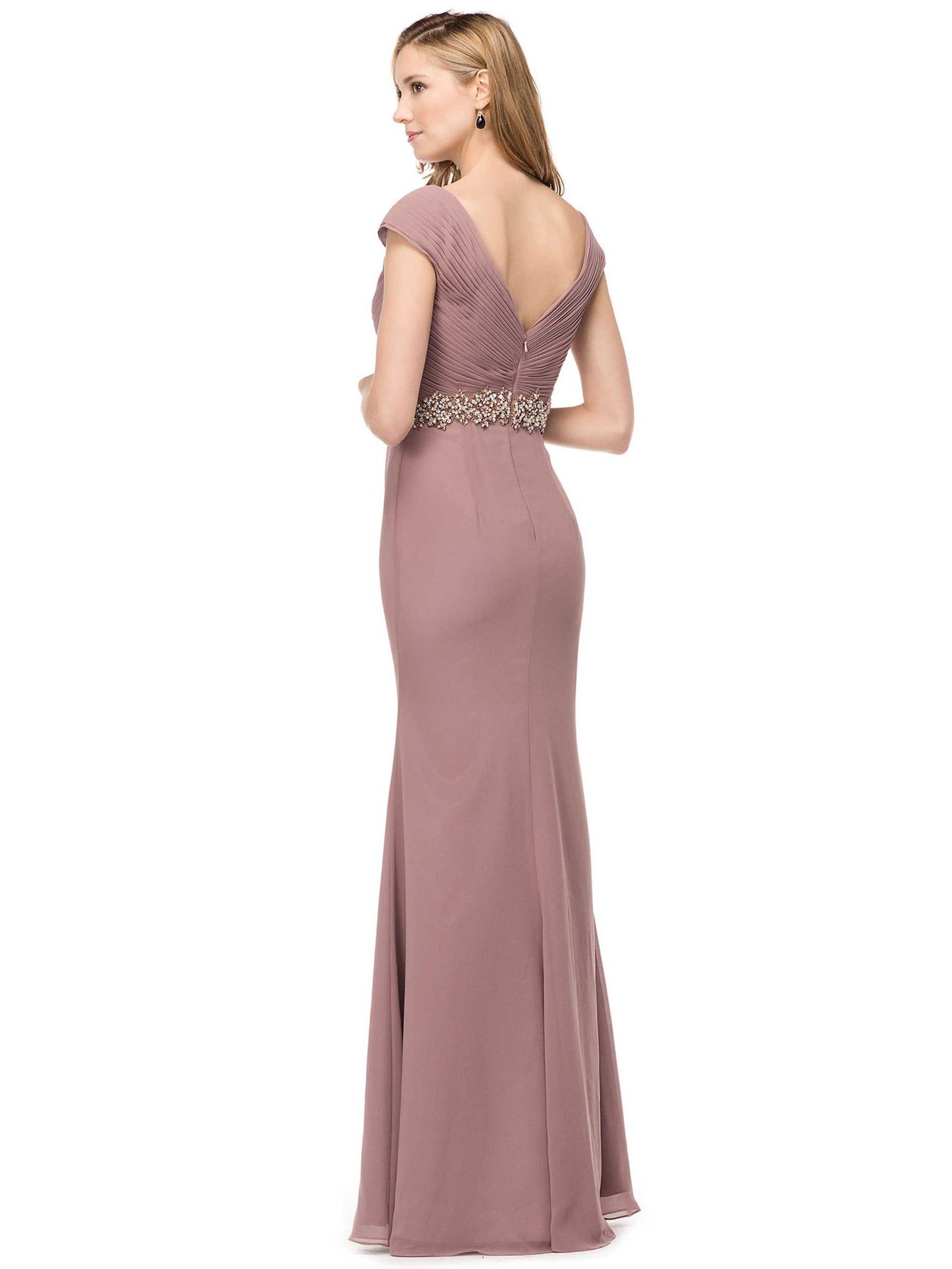 Marsoni by Colors Deep Back with beaded Belt Design Dress M169