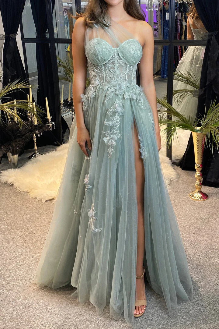 Andrea Leo Leila One Shoulder Gown A1053