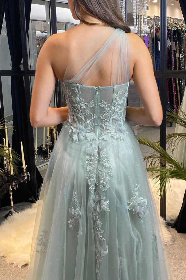 Andrea Leo Leila One Shoulder Gown A1053