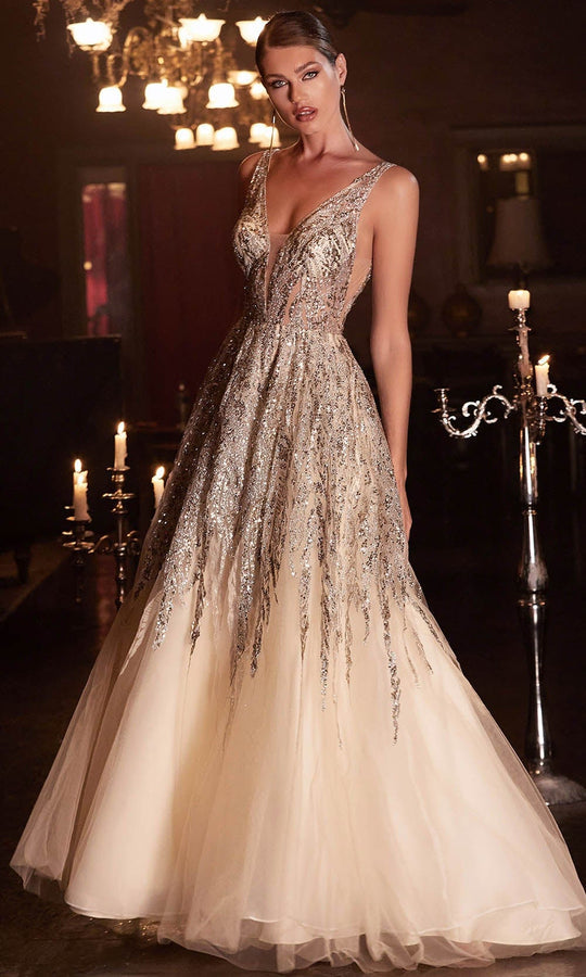 Cinderella Divine - Beaded Shimmer Ball Gown C135