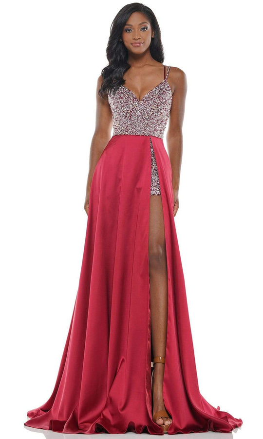 Colors Fully Beaded Romper with Satin Overskirt ultra-glamorous chic Dress 2604
