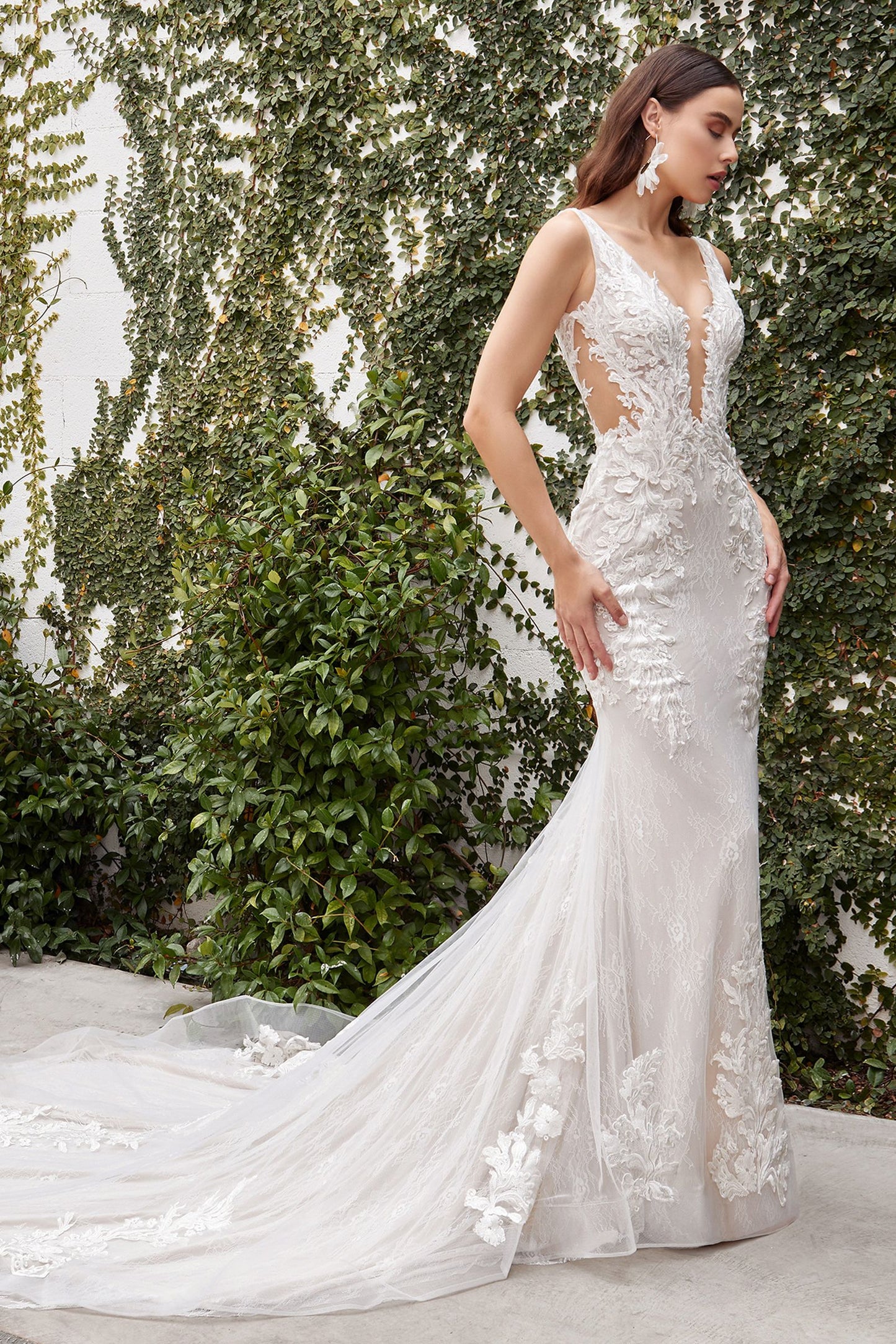 Andrea Leo - Avery Lace Wedding Gown with Trail Style #A1072W