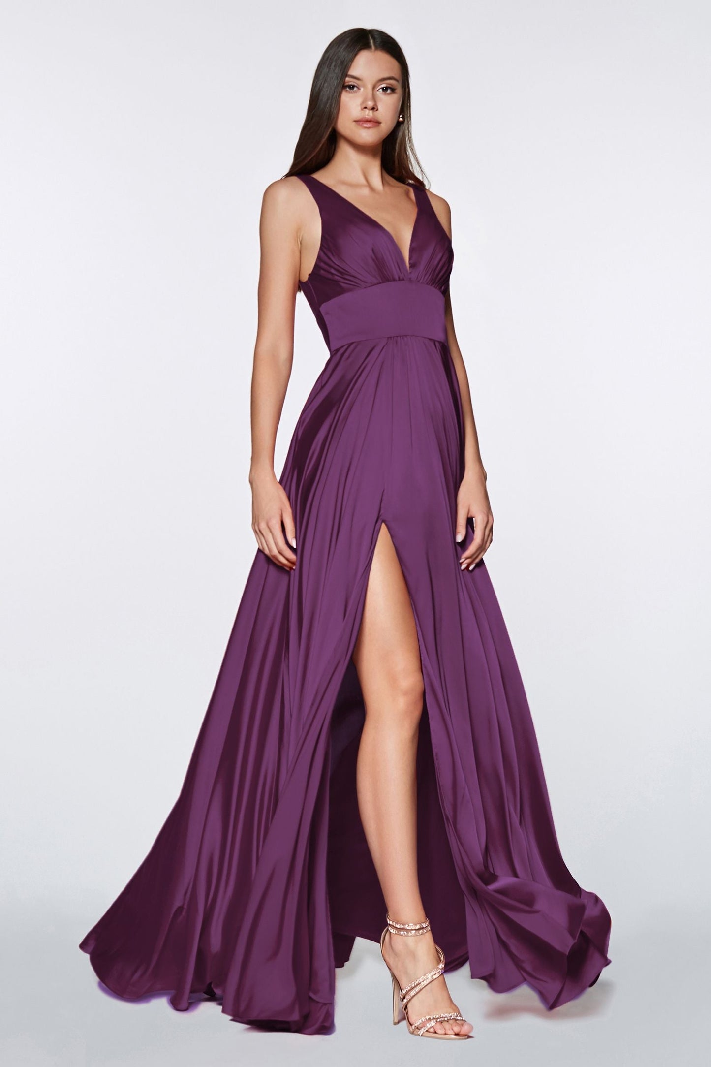 Cinderella Divine Satin A-line Dress Style #7469