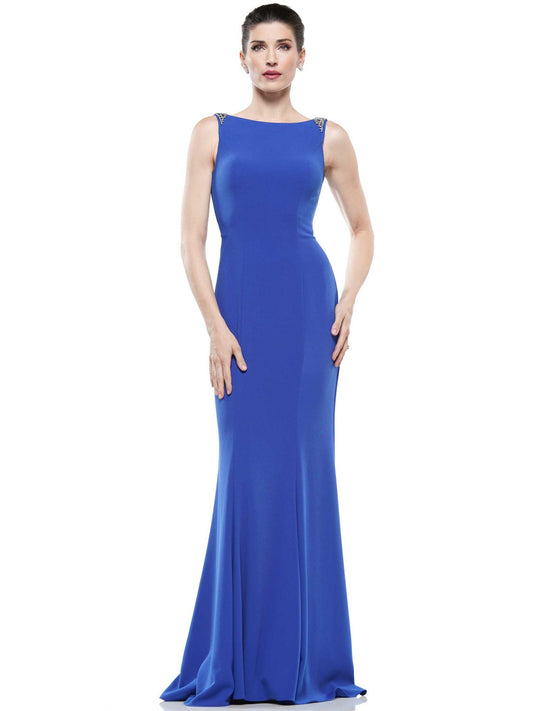 Marsoni by Colors Scoop Neck with Beaded Embellishment Evening Dress M140