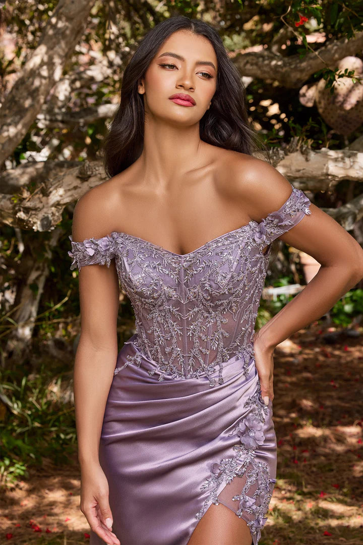 Cinderella Divine FITTED 3D FLORAL CORSET GOWN CD0186