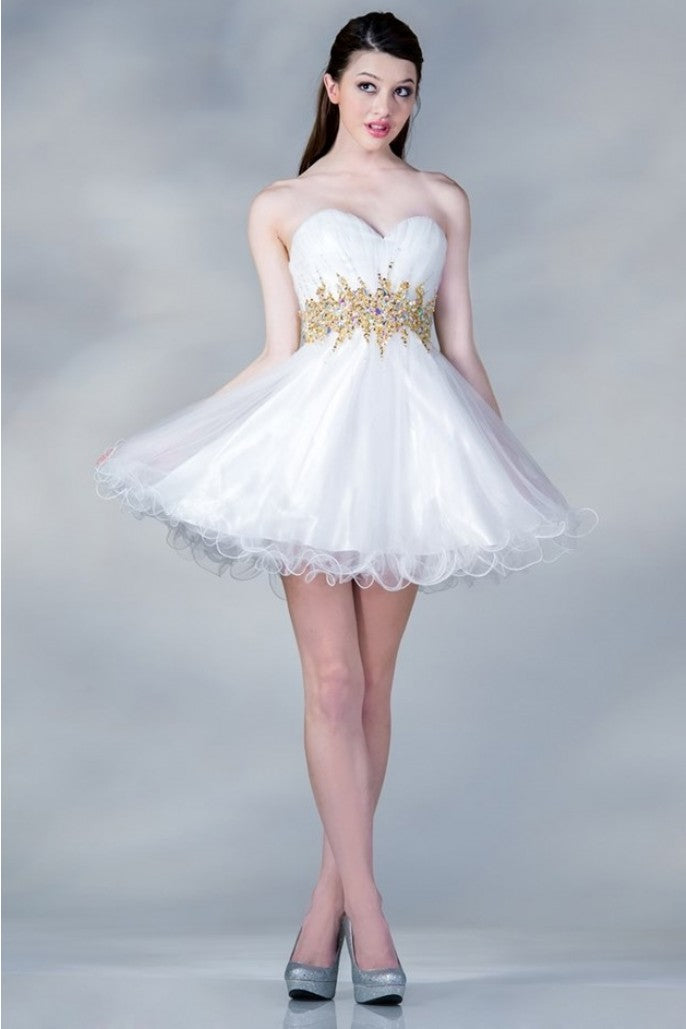 Cinderella Divine - Beaded Tulle Short Dress #JC870 LA TOP DIVAS Cinderella Divine - Beaded Tulle Short Dress #JC870 LA TOP DIVAS
