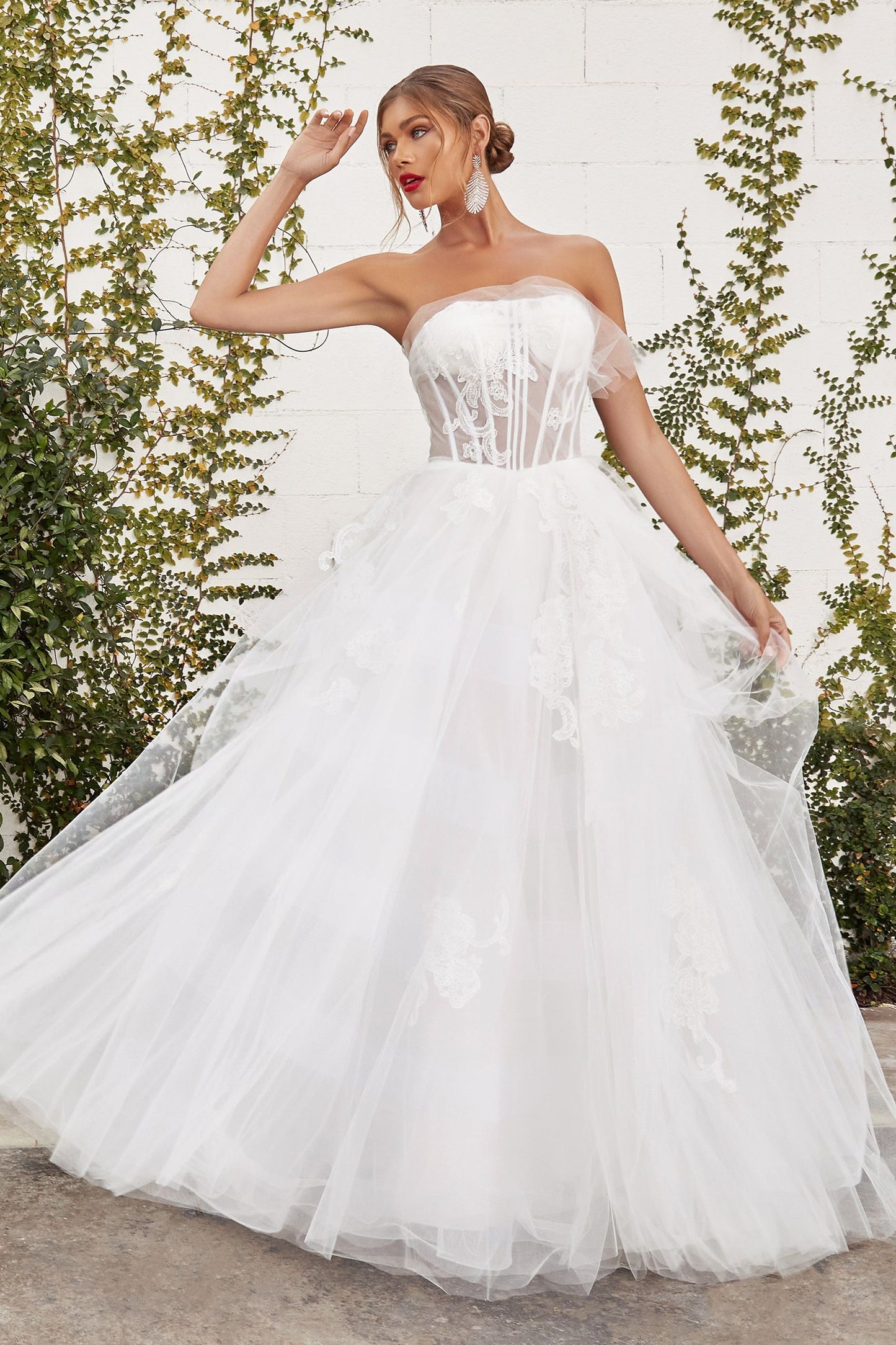 Andrea Leo - Aurora Tulle Strapless Wedding Gown Style #1050W