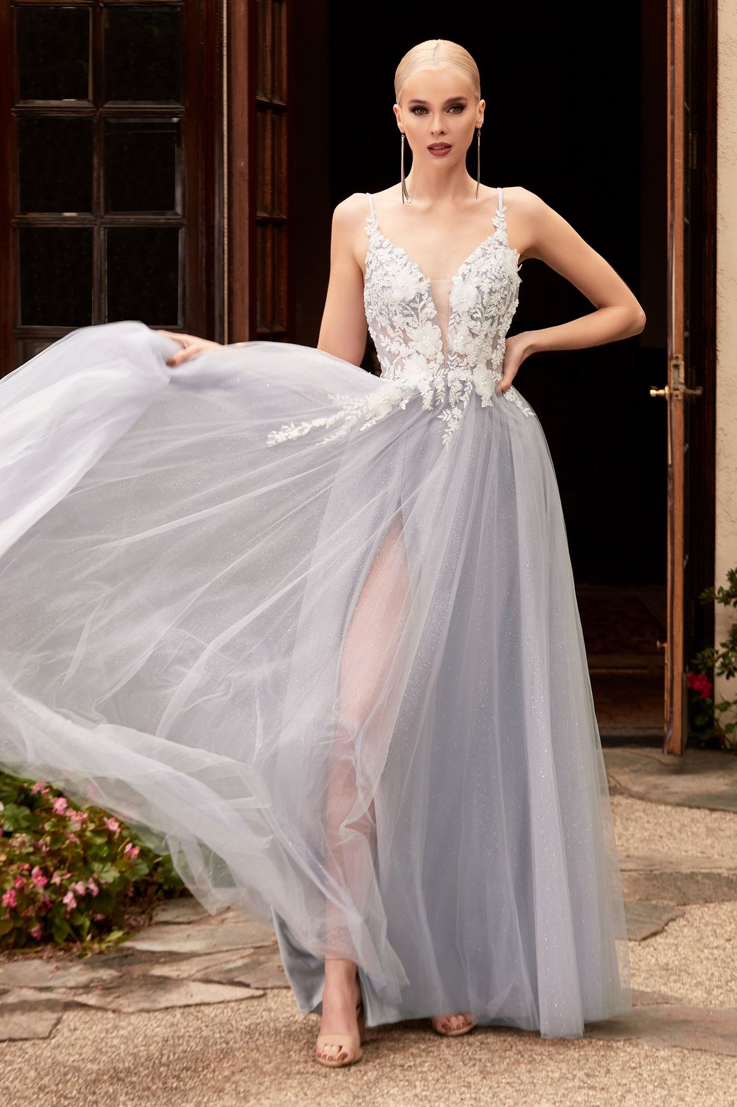 Cinderella Divine - Floral A-Line Gown CB075