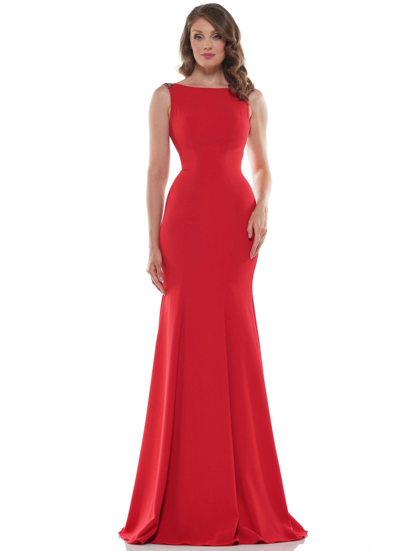 Marsoni by Colors Scoop Neck with Beaded Embellishment Evening Dress M140