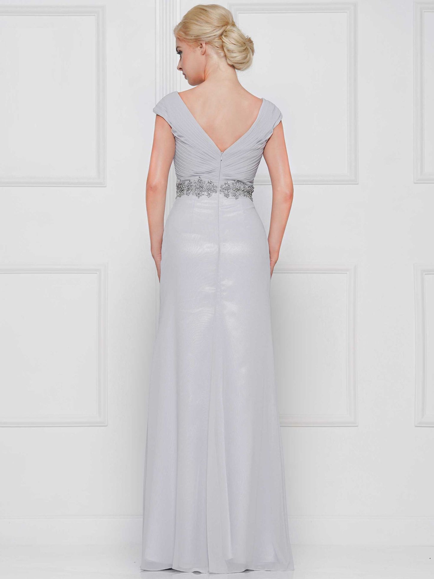 Marsoni by Colors Deep Back with beaded Belt Design Dress M169