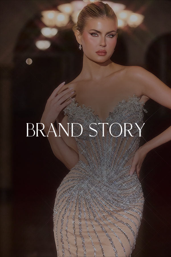 Elegant gown campaign portrait