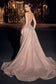CD863
BEADED FITTED GOWN WITH OVERSKIRT