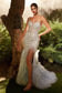 A1325
STRAPLESS SILVER MERMAID GOWN