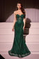 J871
STRAPLESS GLITTER EMBELLISHED GOWN