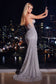 J871
STRAPLESS GLITTER EMBELLISHED GOWN