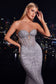 J871
STRAPLESS GLITTER EMBELLISHED GOWN