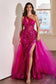 J869
ONE SHOULDER GLITTER & TULLE GOWN