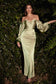 Cinderella Divine Long Sleeve Off or On the Shoulder Soft Satin Dress  Style #7482