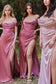 Cinderella Divine Off The Shoulder Satin Corset Gown  Style #7492C