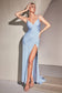 Cinderella Divine Fitted Ruched Satin Dress Style #7494