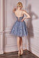 Cinderella Divine - Strapless A - Line Short  Dress  #9243