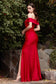 Cinderella Divine - Off the Shoulder Stretch Evening Gown KV1050