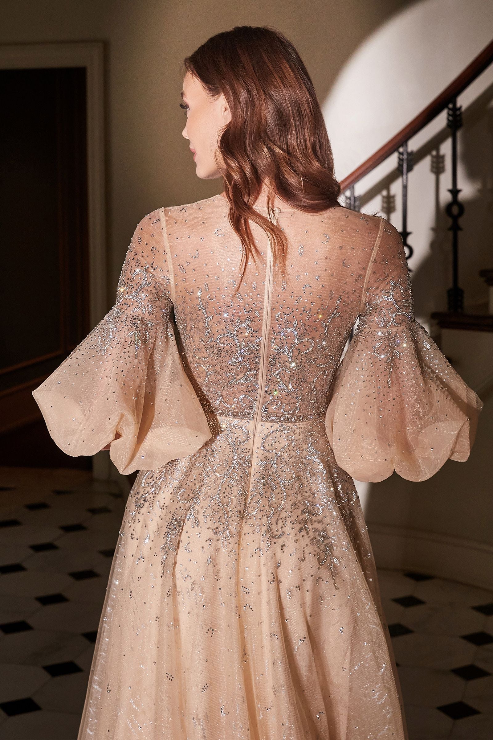 cinderella divine champagne dress CD0186 | FITTED DRESS Ladivine by Cinderella Divine