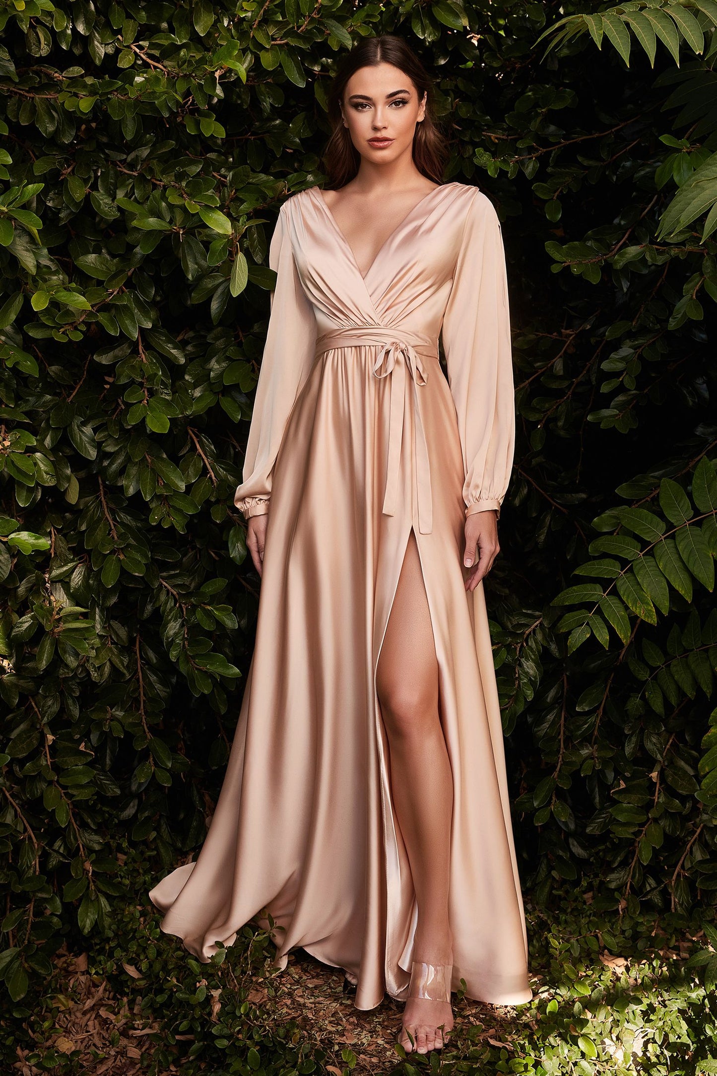 Cinderella Divine Long Sleeve Satin Dress Style #7475 LA TOP DIVAS Cinderella Divine Long Sleeve Satin Dress Style #7475 LA TOP DIVAS