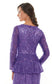 Marsoni by Colors V Neck Peplum Dress with Long Sleeves M306