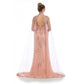 Romance Caped High Neck Detailed Gown -RD1713