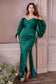 Cinderella Divine Soft Satin Long Sleeve Curve Fit Dress 7482C